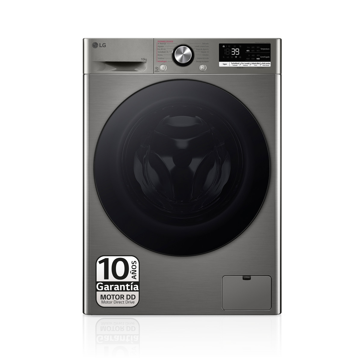 141666562_1 LG Lavadora carga frontal - LG F4WR7010AGS, 10 kg, 1400 rpm, 14 programas, Inox antihuellas - Imagen 1