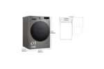 LG Lavadora carga frontal - LG F4WR7010AGS, 10 kg, 1400 rpm, 14 programas, Inox antihuellas - Imagen 3
