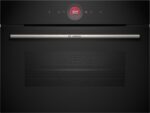 BOSCH Horno compacto - BOSCH BOSCBG7741B1, Sí, 47 l, 548 mm, Negro, Acero inoxidable