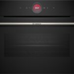 BOSCH Horno compacto - BOSCH BOSCBG7741B1, Sí, 47 l, 548 mm, Negro, Acero inoxidable