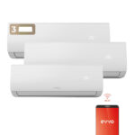 Split 3x1 - EVVO EVVO Clima WIFI 3x1 30.000 BTU (9.000 + 9.000+ 12.000), 30000 fg/h, Función Inverter, Blanco