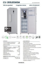 INFINITON Congelador vertical - INFINITON CV-265L85WEM, 282 l, 185 cm, Blanco - Imagen 3
