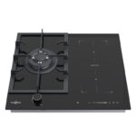 VITROKITCHEN Placa de gas - VITROKITCHEN VG611NN con placa de inducción, 3 zonas, 58 cm, negro