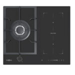 VITROKITCHEN Placa de gas - VITROKITCHEN VG611NB con placa de inducción, 3 zonas, 58 cm, negro