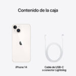 APPLE iPhone 14, Blanco, Móvil iOS, 256 GB, 6 GB RAM, 6,1 " OLED, Ceramic Shield, Recubrimiento oleofóbico, Anti-huellas, Chip A15 Bionic, 3279 mAh - Imagen 4