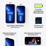 APPLE iPhone 13 Pro, Azul, Móvil iOS, 128 GB, 6 GB RAM, 6,1 " OLED, Ceramic Shield, 120 Hz, Anti-huellas, Chip A15 Bionic, 4,352 mAh - Imagen 8