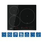 CATA Placa de inducción - CATA INSB 6003E2 BK, 3 zonas, 59 cm, Negro - Imagen 2