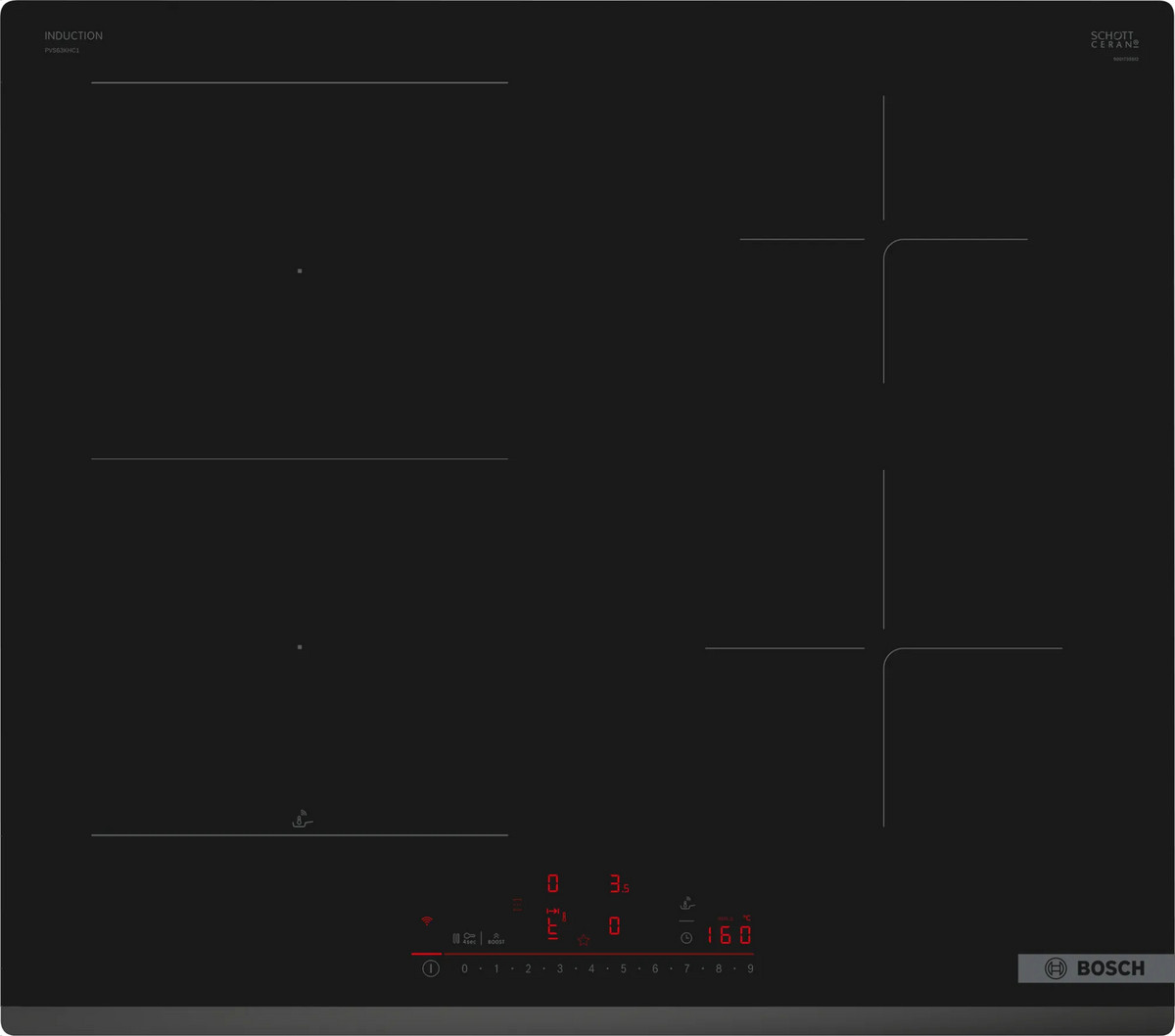 144140548_1 BOSCH Vitrocerámica - BOSCH PVS63KHC1E, 4 zona(s) zonas, 592 mm, Negro - Imagen 1
