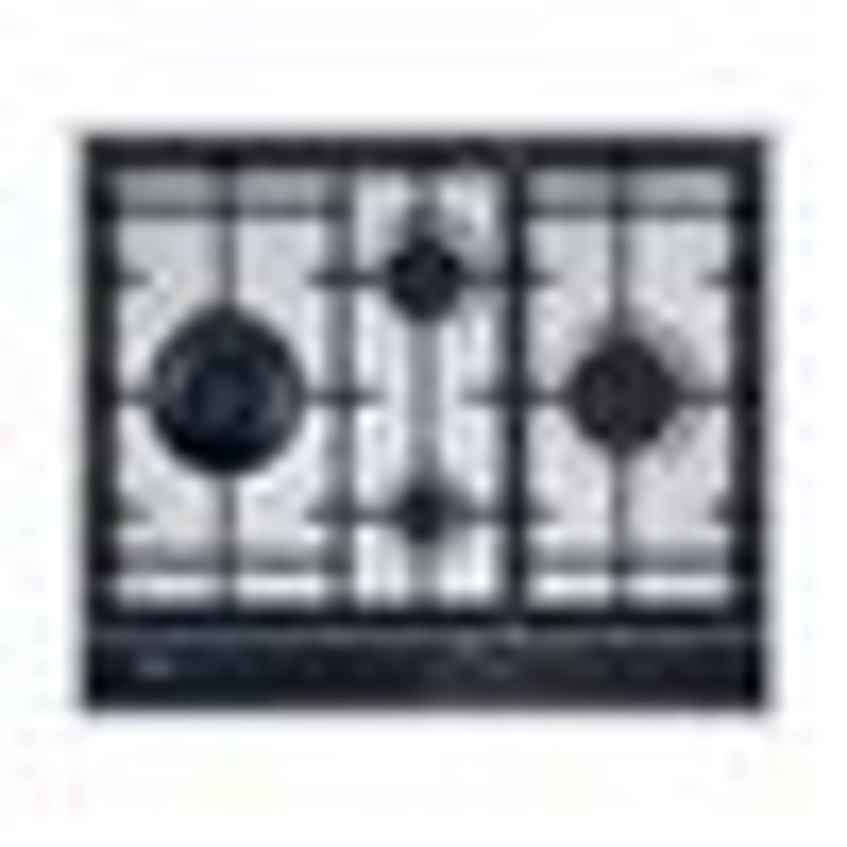 144229843_1 SMEG Placa de gas - SMEG PV664LCNR, 4 zonas, Gas NaturalGas ButanoGas Propano, 65 cm, Negro - Imagen 1