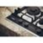 SMEG Placa de gas - SMEG PV664LCNR, 4 zonas, Gas NaturalGas ButanoGas Propano, 65 cm, Negro - Imagen 8