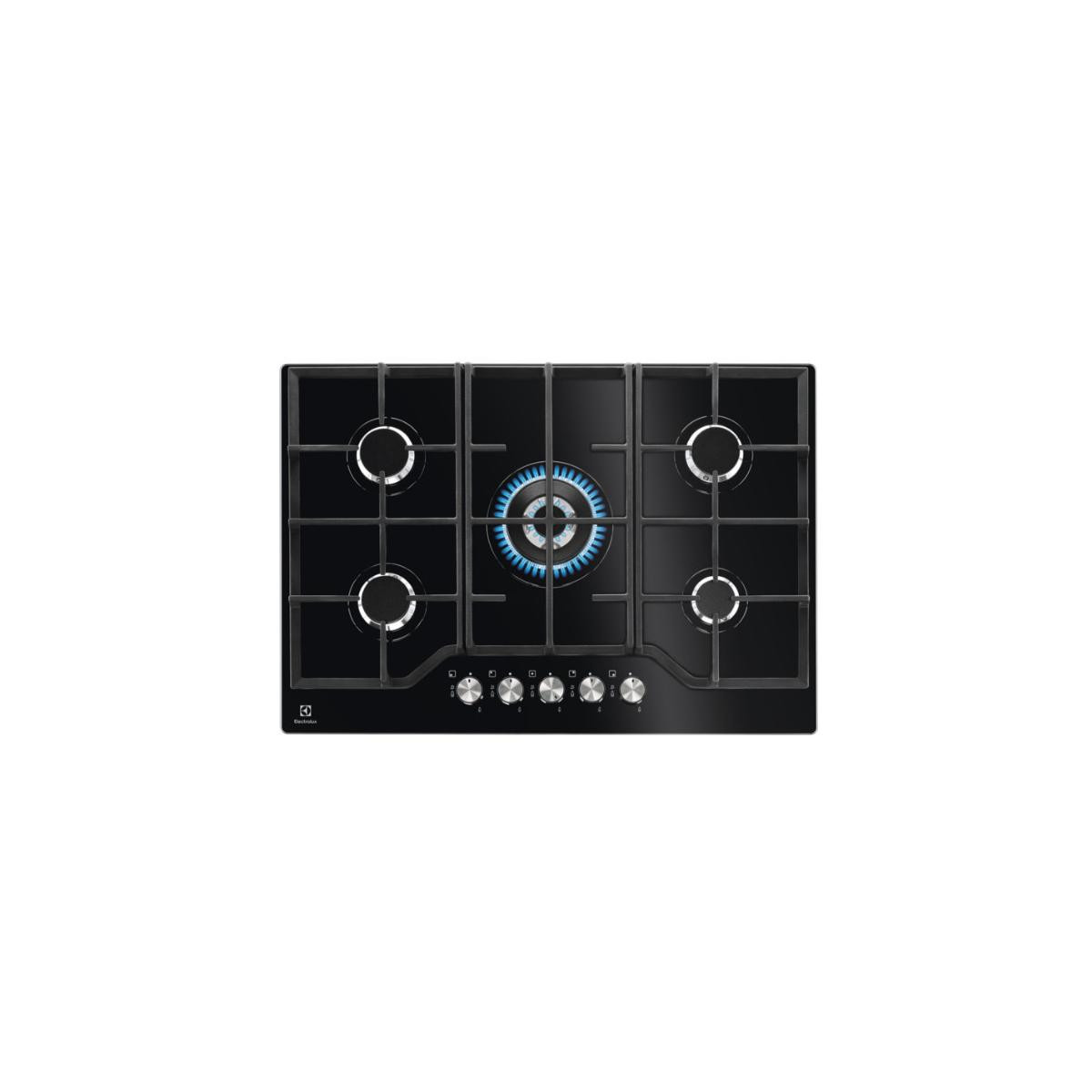 144357284_1 ELECTROLUX Placa de gas - ELECTROLUX EGG7536K, 5.0000 zonas, 74,00 cm, Negro - Imagen 1