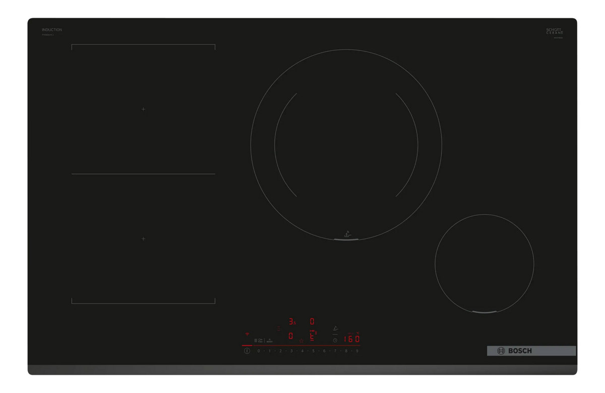 144357381_1 BOSCH Placa de inducción - BOSCH PVS831HC1E, 4 zona(s) zonas, 802 mm, Negro - Imagen 1