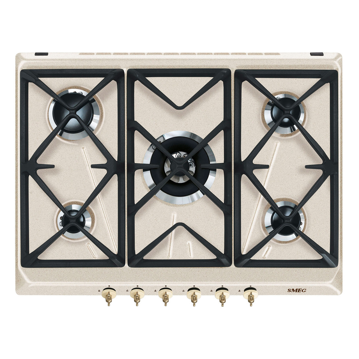 144357393_1 SMEG Placa de gas - SMEG SRV876AVOGH2, 5.0000 zonas, 68,50 cm, Beige - Imagen 1