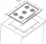 CANDY Placa de gas - CANDY 31102123, 5.0000 zonas, Gas Natural, 745 mm, Acero - Imagen 7
