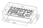 BEKO Placa de gas - BEKO HIML 95225 SXE, 5.0000 zonas, Metano, 91,00 cm, Acero - Imagen 7