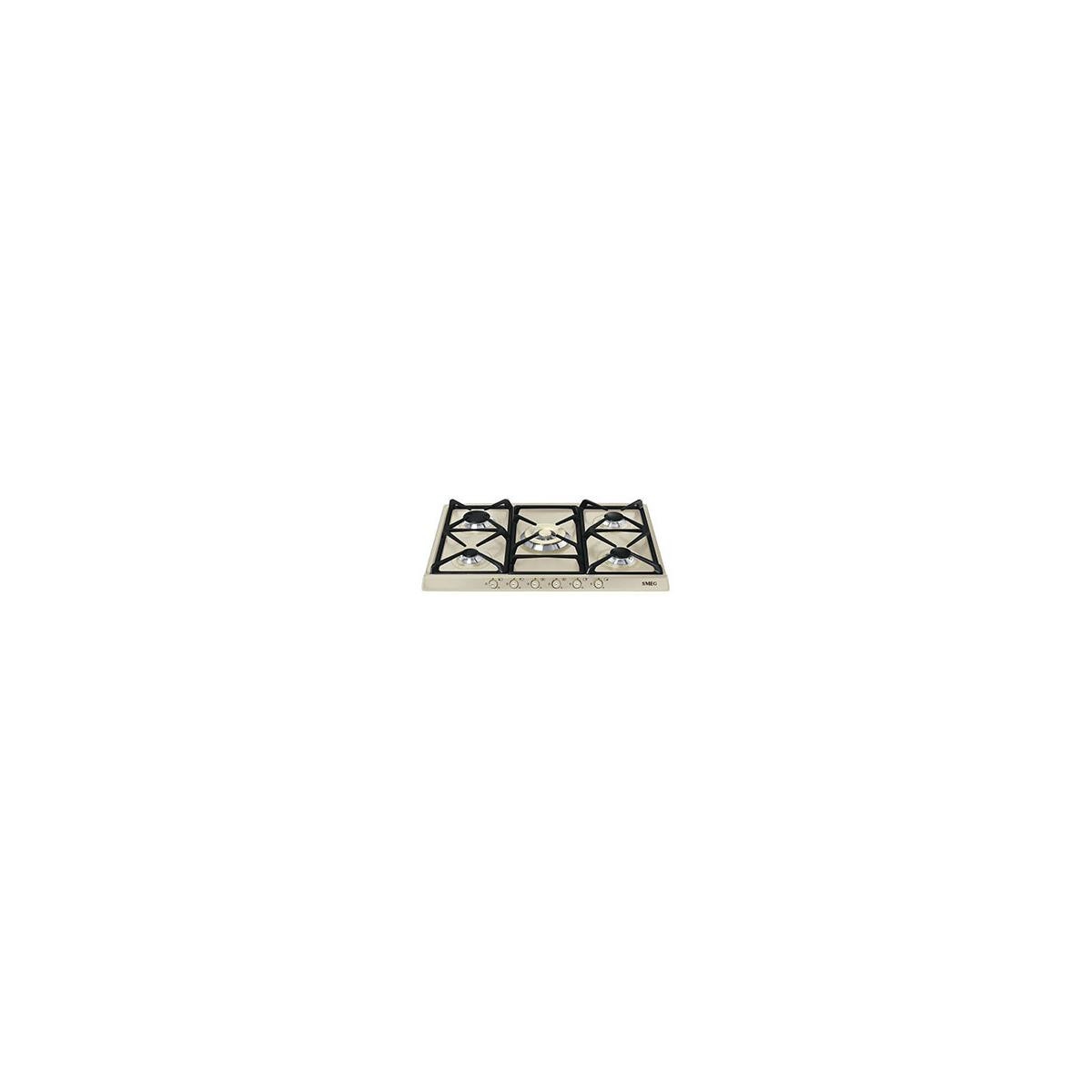 144357702_1 SMEG Placa de gas - SMEG SR775PO, 5.0000 zonas, Gas Natural Gas Butano Gas Propano, 50,00 cm, Beige - Imagen 1