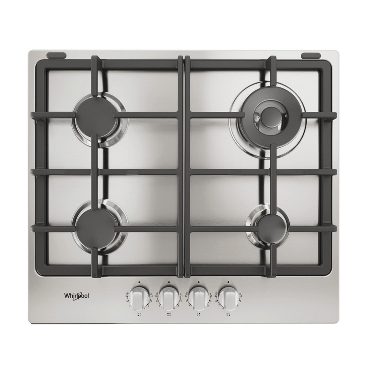 144358002_1 WHIRLPOOL Placa de gas - WHIRLPOOL TGML 661 IX R, 4.0000 zonas, 58 cm, Acero - Imagen 1