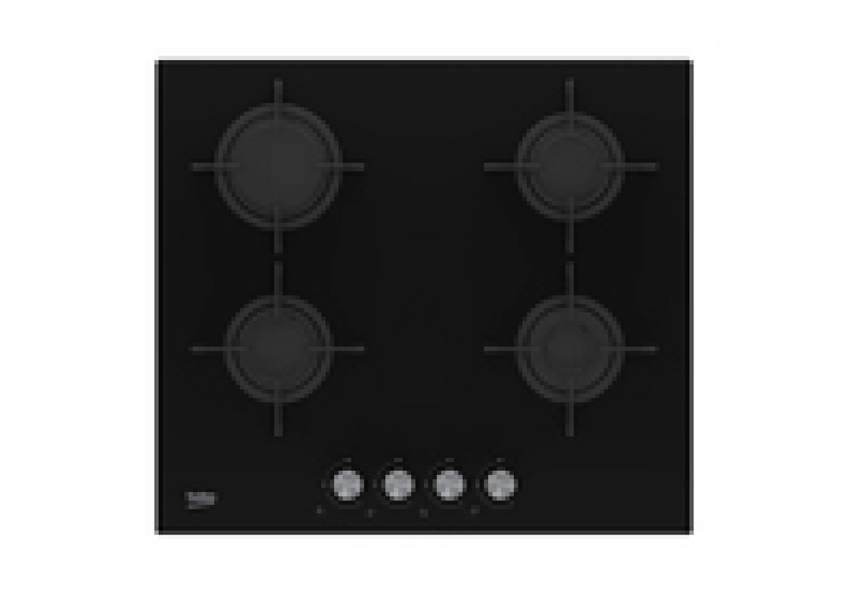 144358143_1 BEKO Placa de gas - BEKO HI 64220 S, 4 zona(s) zonas, 580 mm, Negro - Imagen 1
