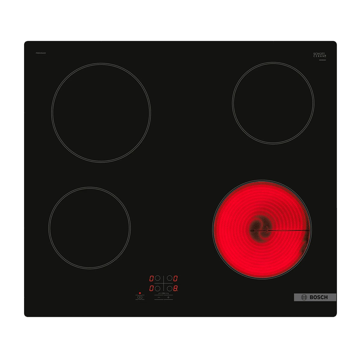 144358684_1 BOSCH Placa de vitrocerámica - BOSCH PKE61RAA2E, 4 zona(s) zonas, 592 mm, Negro - Imagen 1