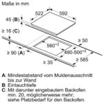 BOSCH Placa de vitrocerámica - BOSCH PKE61RAA2E, 4 zona(s) zonas, 592 mm, Negro - Imagen 6