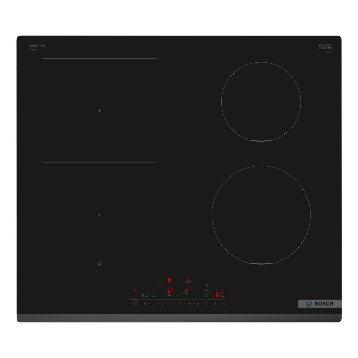 144358870_1 BOSCH Placa de inducción - BOSCH PVS631HC1E, 4 zona(s) zonas, 592 mm, Black - Imagen 1