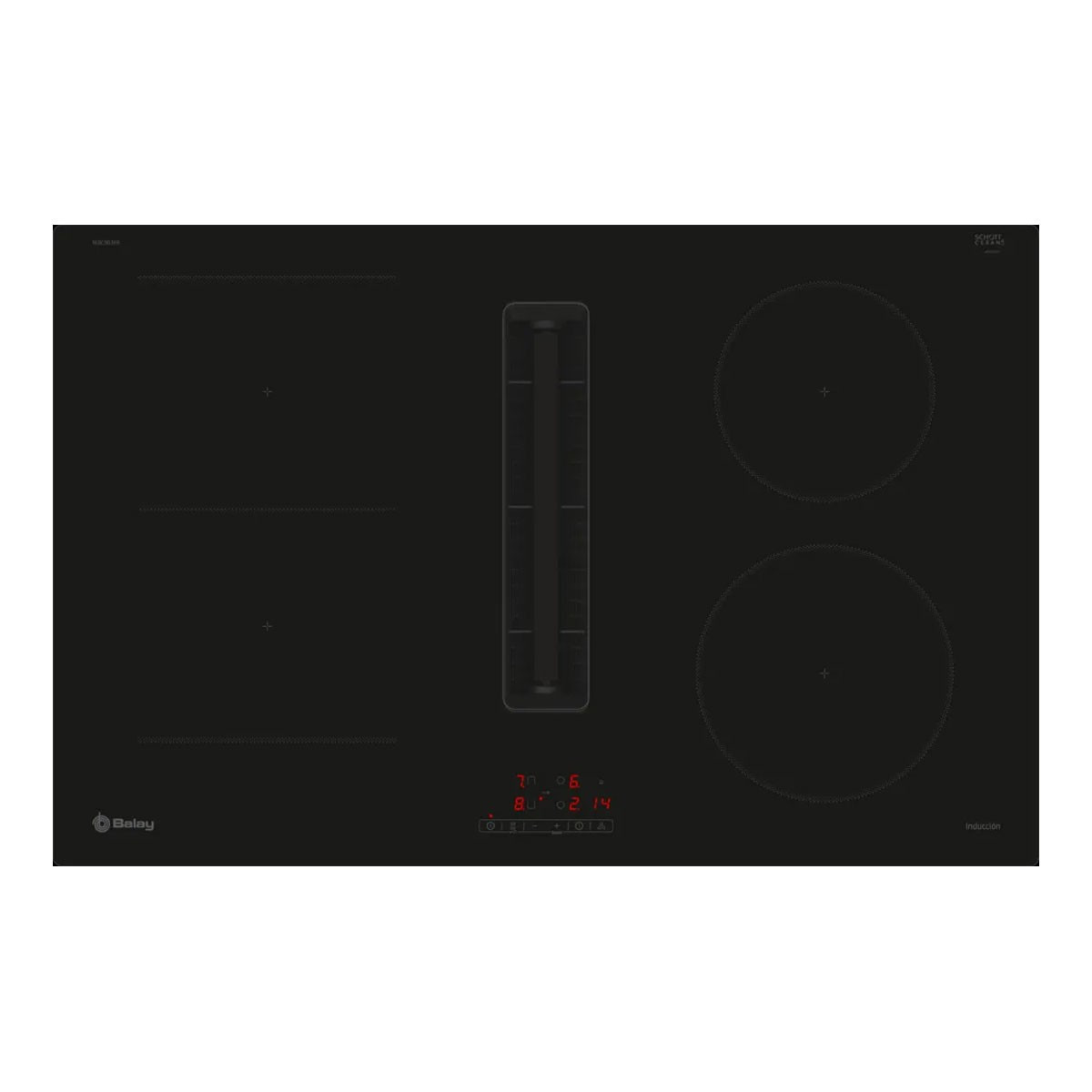 144358982_1 Balay Placa de inducción - Balay 3EBC983ER, 4 zonas, 802 mm, Negro - Imagen 1