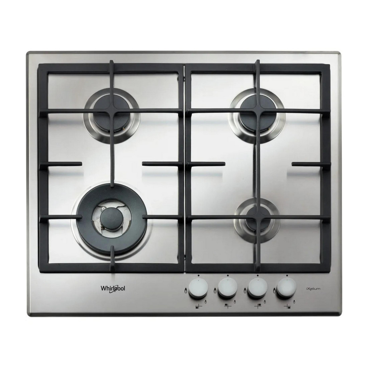 144359017_1 WHIRLPOOL Placa de gas - WHIRLPOOL GMR 6422/IXL, 4.0000 zonas, 59 cm, Acero - Imagen 1