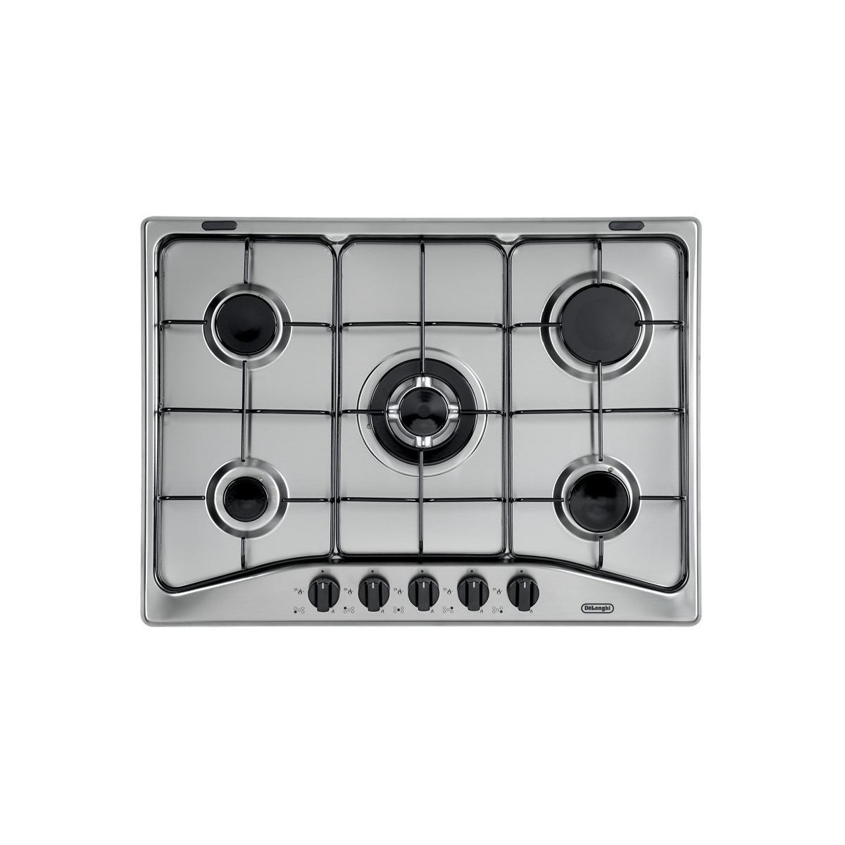 144359192_1 DE Placa de gas - DE LONGHI YAF 57 ASV, 5.0000 zonas, 680 mm, Acero - Imagen 1