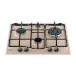 HOTPOINT Placa de gas - HOTPOINT 869991547500, 4.0000 zonas, Metano, 60 cm, Beige