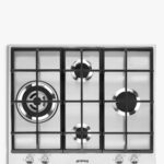 SMEG Placa de gas - SMEG PX164L, 4 zonas, 600 mm, Acero inoxidable