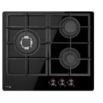 FAGOR Placa de gas - FAGOR 3CFI-3GLSPA, 3 zonas, Gas Natural, 60 cm, Negro