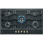 ELECTROLUX Placa de gas - ELECTROLUX 208150104, 5 zonas, GN + GLP (propano/butano), 875 mm, Negro