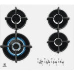 ELECTROLUX Placa de gas - ELECTROLUX 212854763, 4 zonas, 590 mm, Blanco