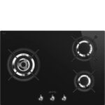 SMEG Placa de gas - SMEG PV373LCN, 3 zonas, G20 Gas Natural, 720 mm, Inox