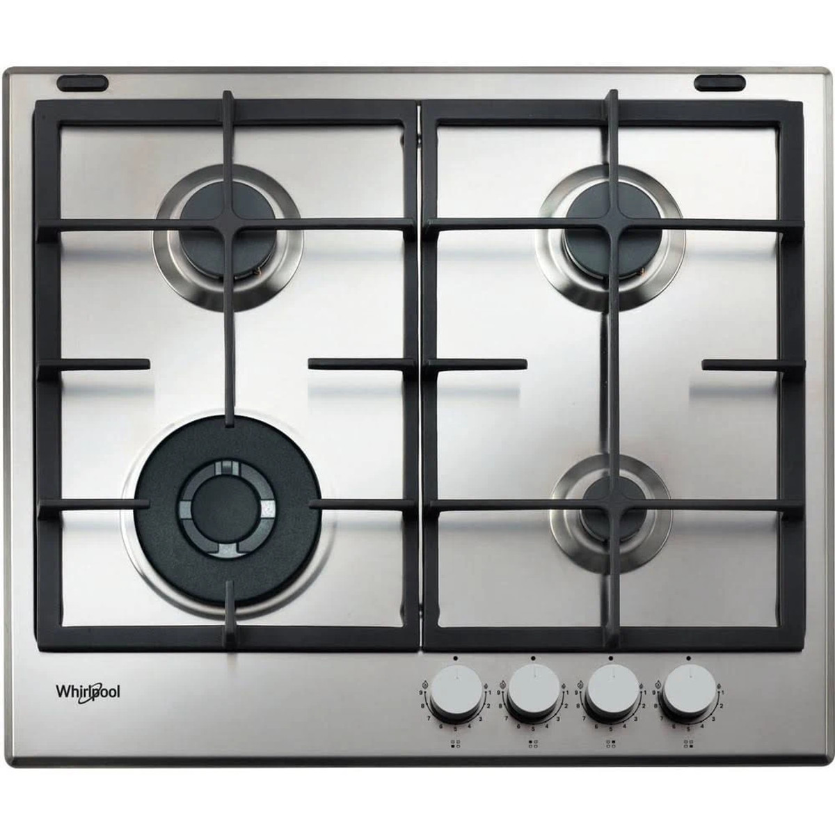 144359896_1 WHIRLPOOL Placa de gas - WHIRLPOOL 213616182, 4 zonas, NG + LPG (Propane/Butane), 590 mm, Acero inoxidable - Imagen 1