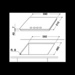 WHIRLPOOL Placa de gas - WHIRLPOOL 213616182, 4 zonas, NG + LPG (Propane/Butane), 590 mm, Acero inoxidable - Imagen 2