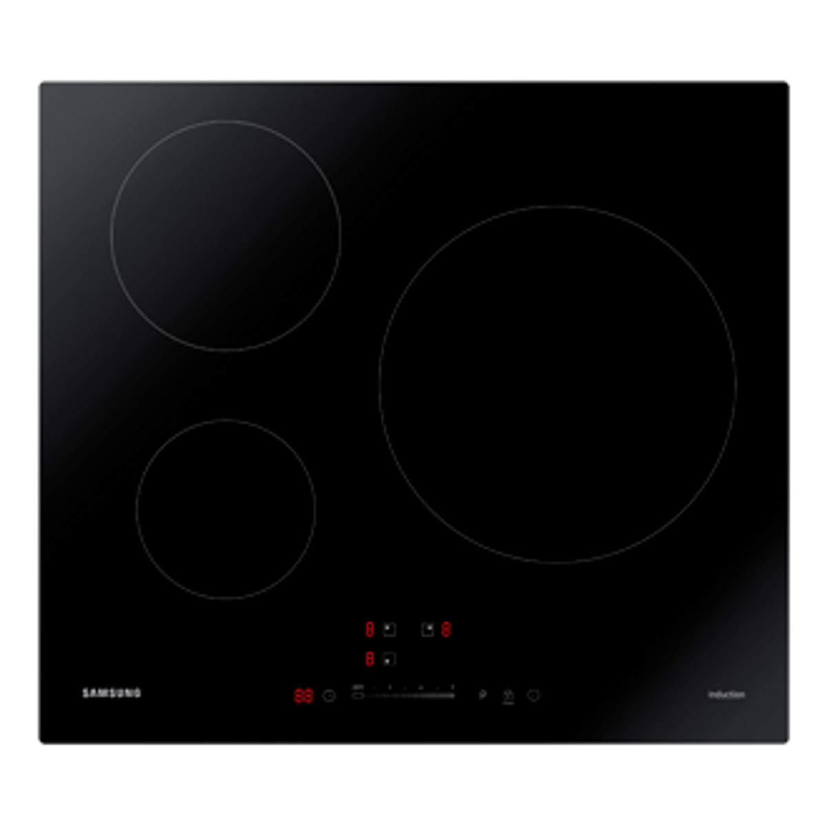 144359953_1 SAMSUNG Placa de inducción - SAMSUNG NZ63M3707AK, 3 zonas, 590 mm, Negro - Imagen 1