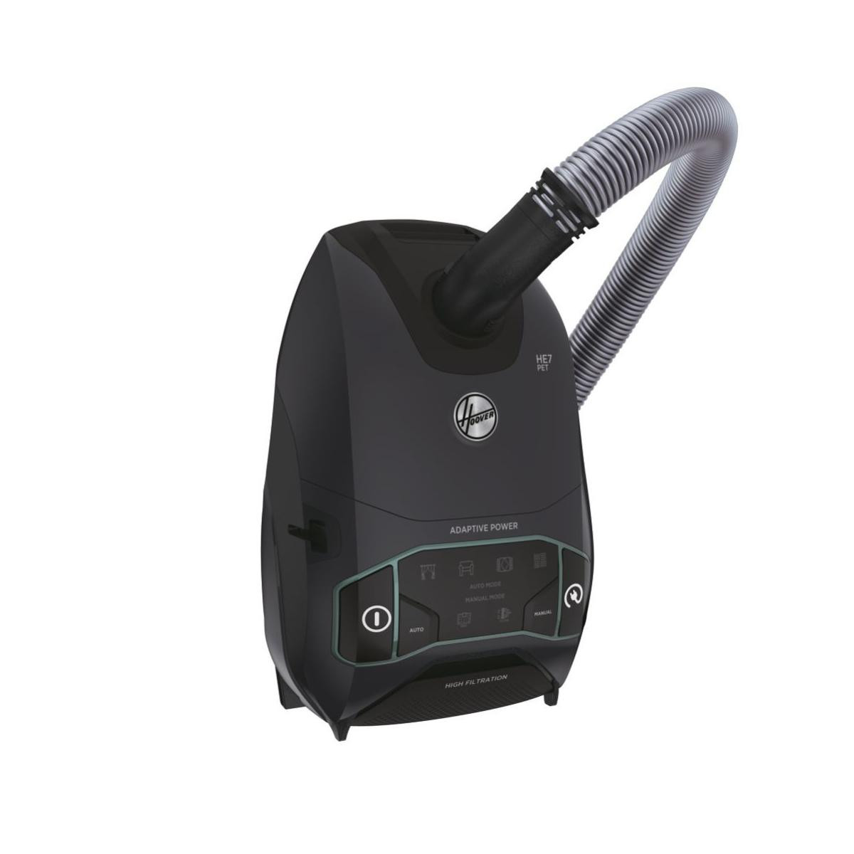 144506623_1 HOOVER Aspirador con bolsa - HOOVER HE721PAF 011, 850 W, Depósito 6 l, Negro - Imagen 1