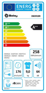 Balay Secadora bomba de calor - Balay 3SB391BR, Condensación, 9 kg, Blanco - Imagen 4
