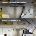 KENWOOD Robot amasador - KENWOOD CHEF KVC3100S, 1000 W, 4,6 l, Plata - Imagen 6