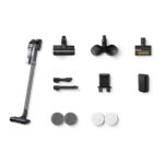 SAMSUNG Aspirador escoba - SAMSUNG VS20B75ADR5/WA, 550 W, Potencia de succión 200 AirWatt, Depósito 0,8 l, Autonomía 60 min, Negro, Gris