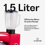 KLARSTEIN Robot de cocina - KLARSTEIN TKC5-RenataRed, 2000 W, 10 l, Inox - Imagen 6