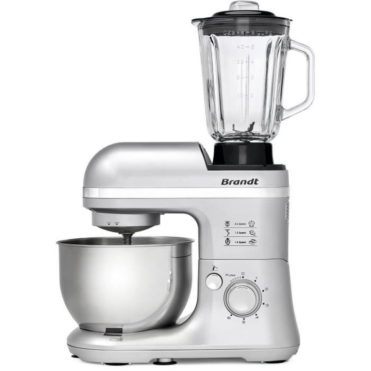 144916750_1 BRANDT Robot de cocina - BRANDT KM650BS, 650 W, Inox - Imagen 1