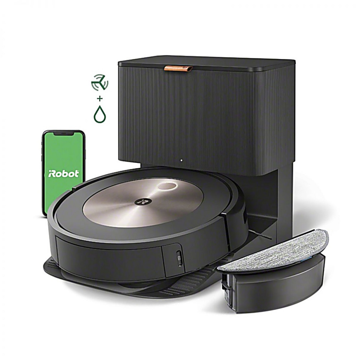 144934461_1 IROBOT Robot friegasuelos - IROBOT j557640, Autonomía 120 min, Negro - Imagen 1