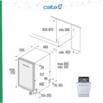 Lavavajillas integrable 45 cm - CATA LVI 48010, 10 servicios, 8 programas, 44,8 cm, Blanco - Imagen 7