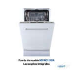 CATA Lavavajillas integrable 45 cm - CATA LVI 47010, 10 servicios, 8 programas, 44,8 cm, Acero Inoxidable - Imagen 2