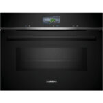 SIEMENS Horno microondas - SIEMENS CM776GKB1, Integrable, Pirolítico, 45 l, 59,4 cm, Negro - Imagen 2