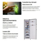 INFINITON Congelador vertical - INFINITON CV-265L85XEN, 282 l, 185 cm, Inox - Imagen 7