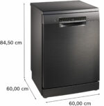 BOSCH Lavavajillas libre instalación 60 cm - BOSCH SMS4EMC06E, 14 servicios, 6 programas, 600 mm, Negro - Imagen 2