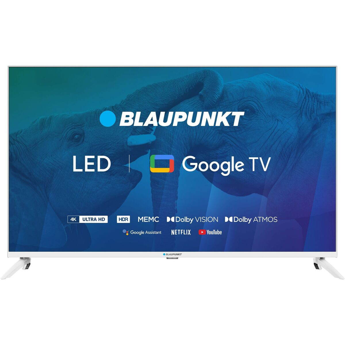 145232368_1 TV LCD 43" - BLAUPUNKT 43UBG6010S, UHD 4K, Smart TV, DVB-T2 (H.265), Blanco - Imagen 1